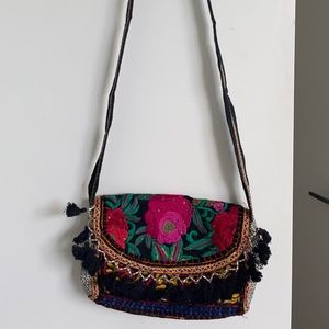 Brand new limited edition bohemian floral cotton sling bag for summer